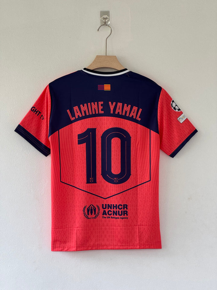 FC Barcelona Away Jersey – Lamine Yamal #10 (Red Edition)